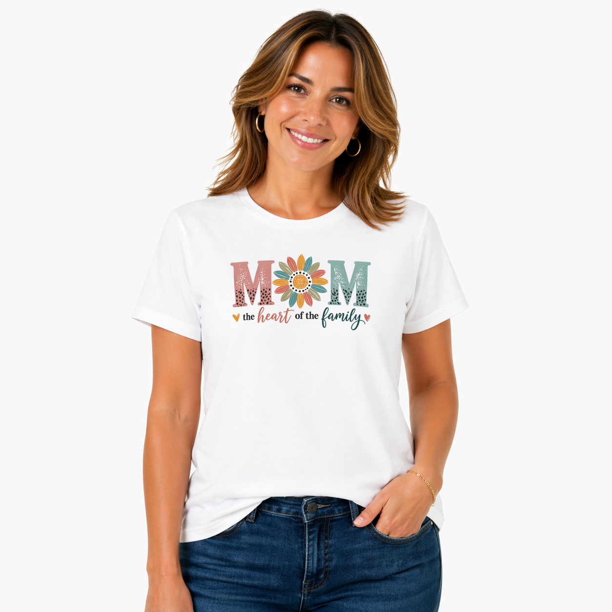 Heart of the Family Mom Tee