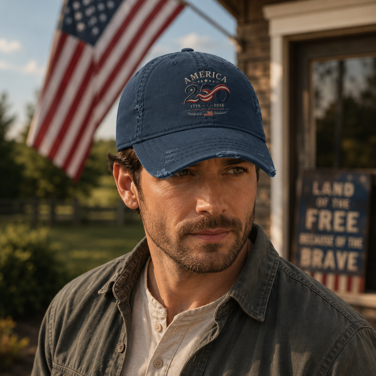 America 250 Legacy Distressed Dad Hat