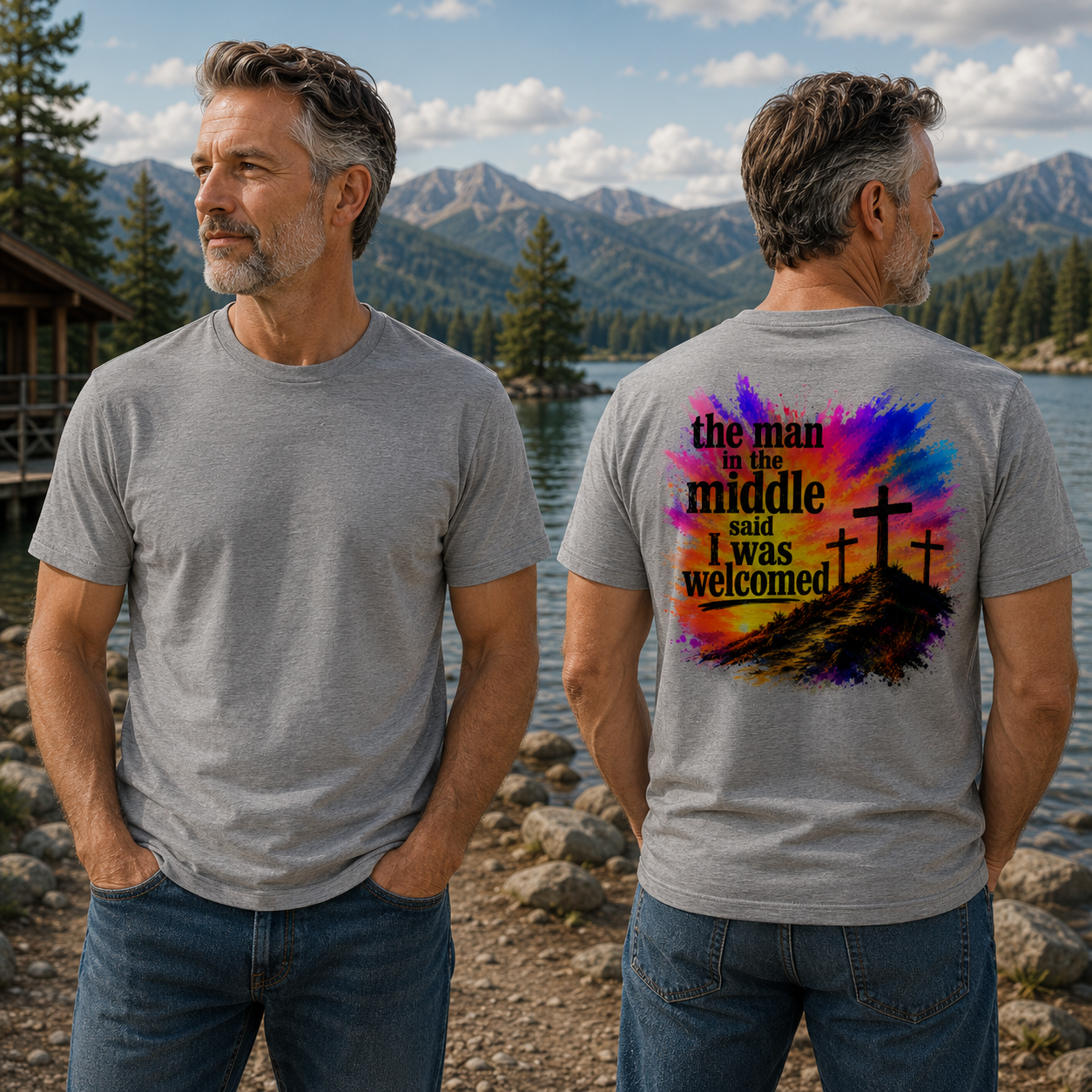 Welcomed Grace Back Graphic Tee